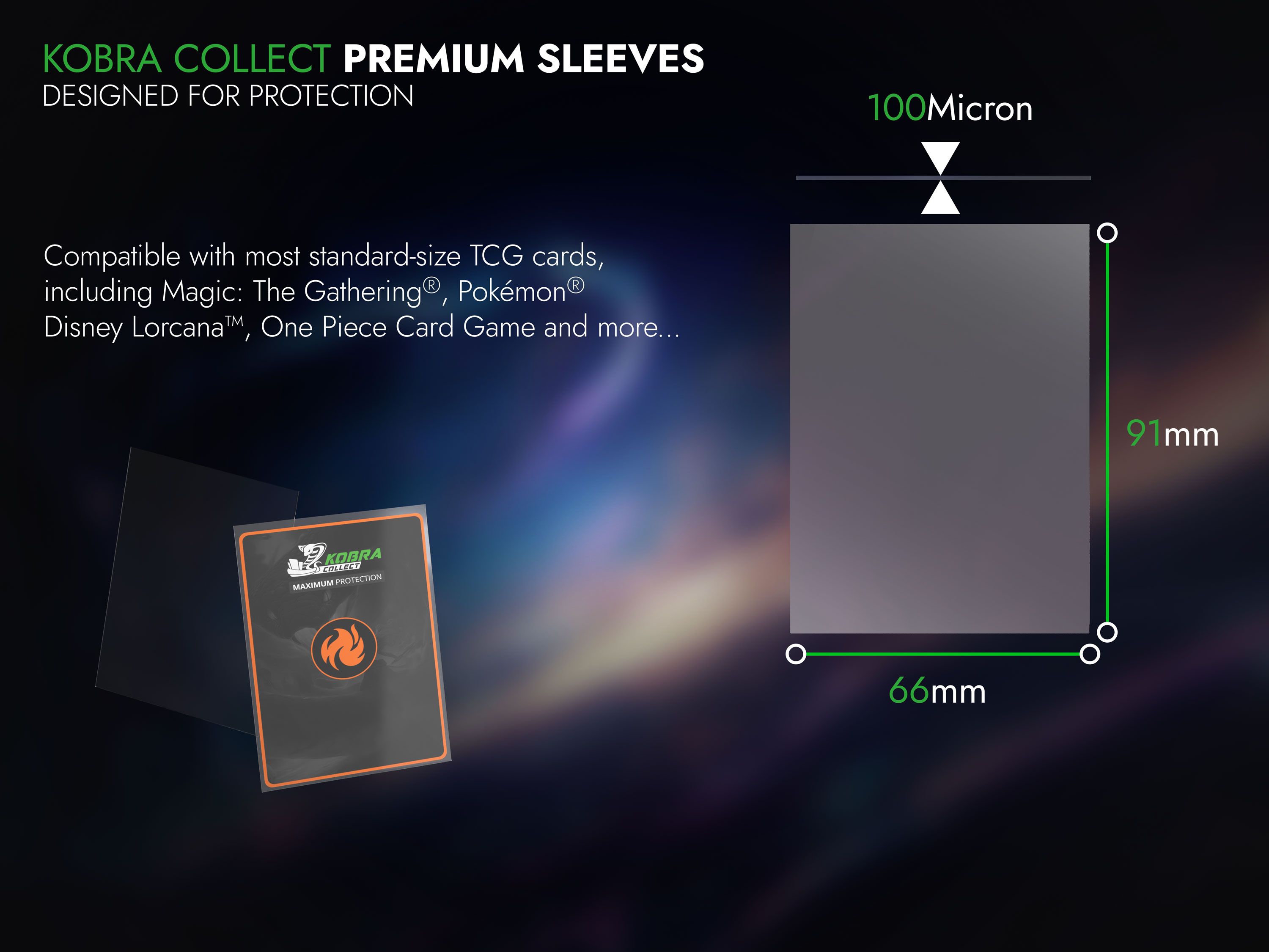 Premium Card Sleeves 100 x Kobra Collect