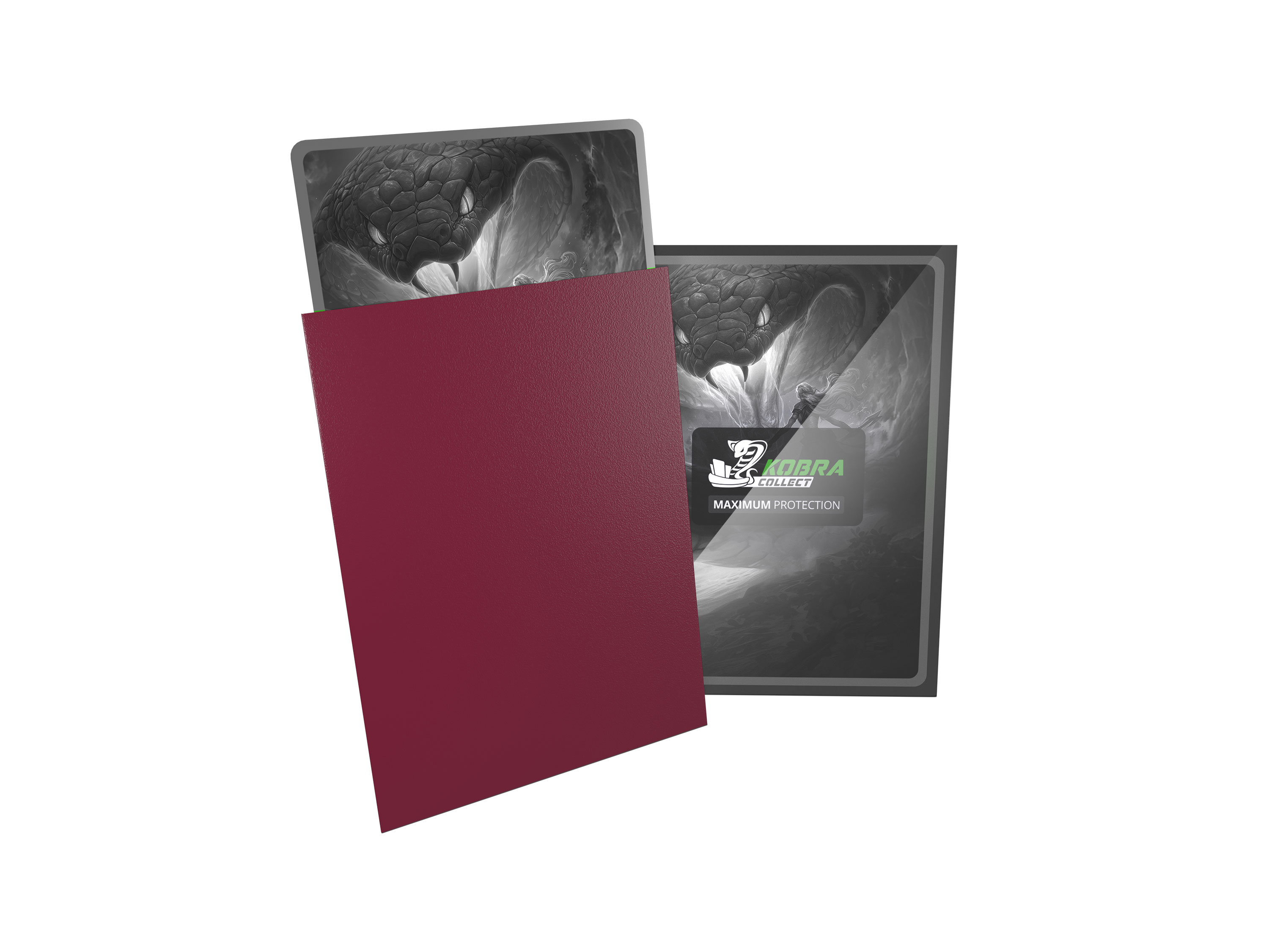 KOBRA Guard Dual Matte Standard Size Card Sleeves Ruby Red 100x - Kobra Collect