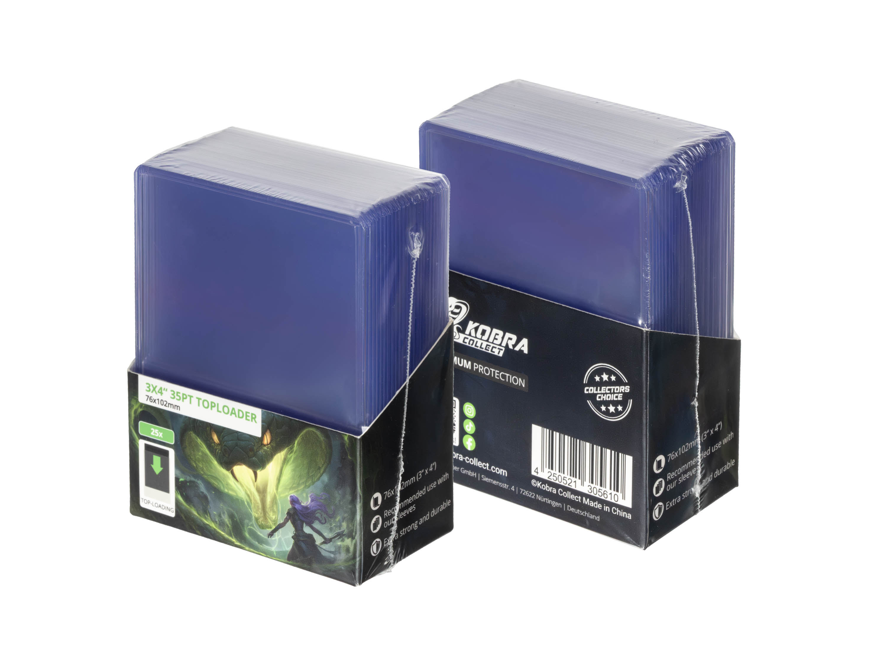 3x4" 35 PT Toploader 25 x Kobra Collect